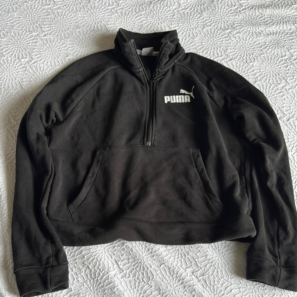 Puma 1/4 Zip Cropped Sweatshirt